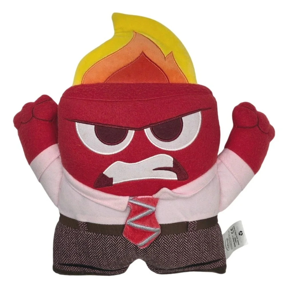 Disney Pixar Inside Out Anger Plush Stuffed Toy Red Fire Head 13 Inch HD141509